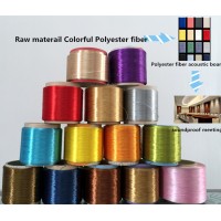 Polyester Colorful Fiber for Wall Decoration Sound Insulation Material and Construction Road